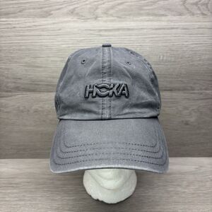 Hoka One One Hat Cap Strapback Gray Embroidered Dad Adjustable Running Summer